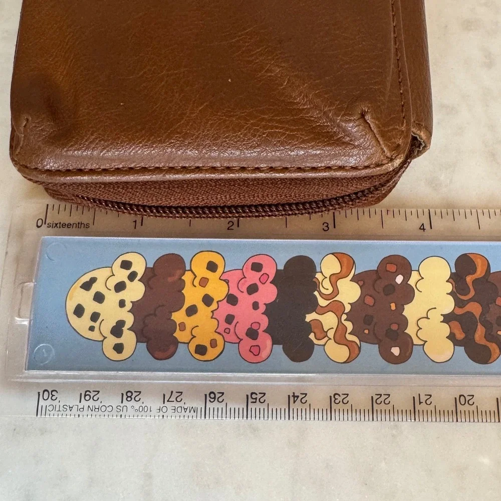 Wristlet Wallet‎ Clutch Organizer Zip Around Purse Brown